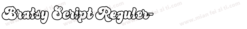 Bratsy Script Reguler字体转换